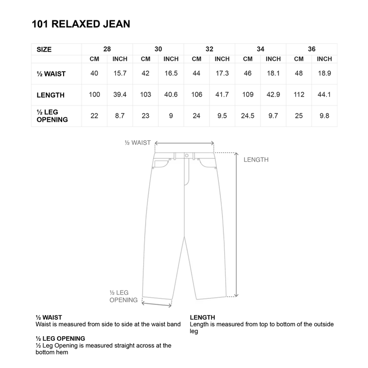 101 RELAXED JEAN - DISTRESSED BLACK