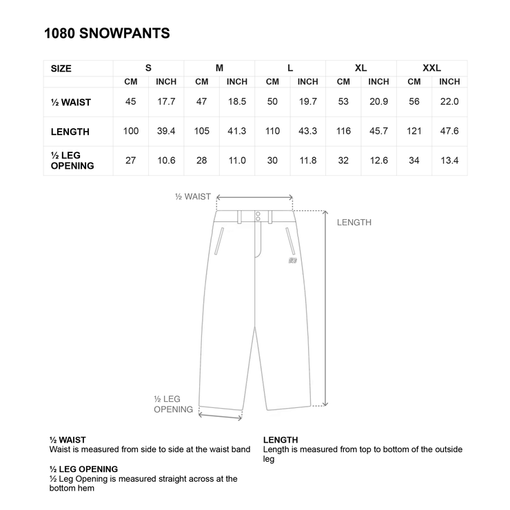 1080 SNOWPANTS - PATCHES BLACK