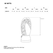 99' MITTS - SNOW WHITE