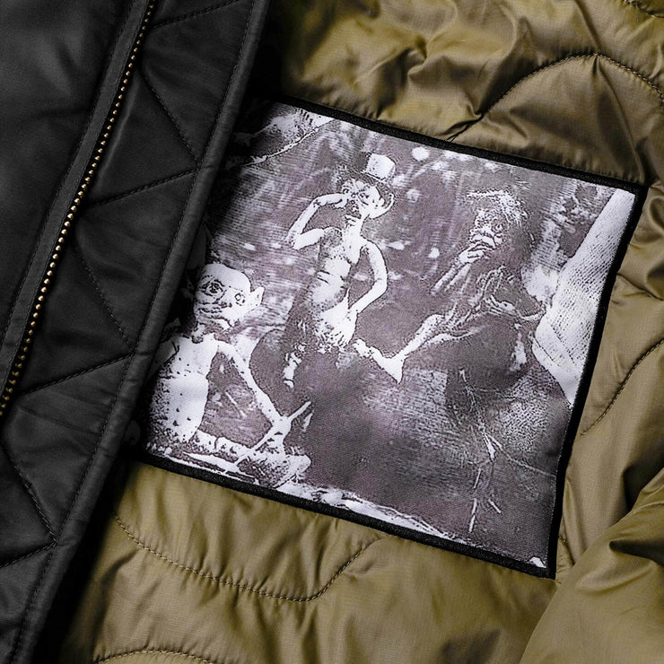 BOMBER FUR JACKET - BLACK