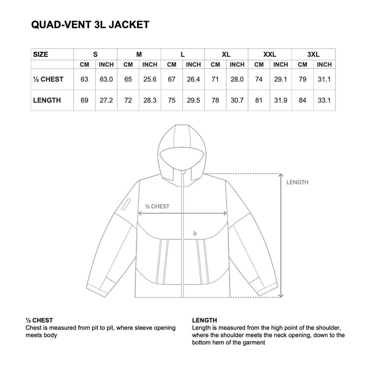 QUAD-VENT 3L JACKET - GOTHIC / VOID