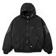 STUDDED CANVAS JACKET - BLACK