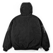 STUDDED CANVAS JACKET - BLACK