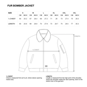 BOMBER FUR JACKET - BLACK