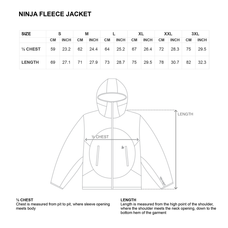 NINJA FLEECE JACKET - NAVY / ROYAL