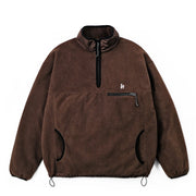 1/4 ZIP TRAIL FLEECE - BROWN