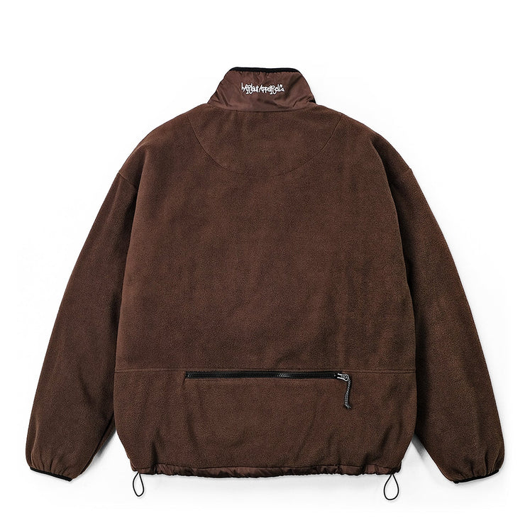 1/4 ZIP TRAIL FLEECE - BROWN
