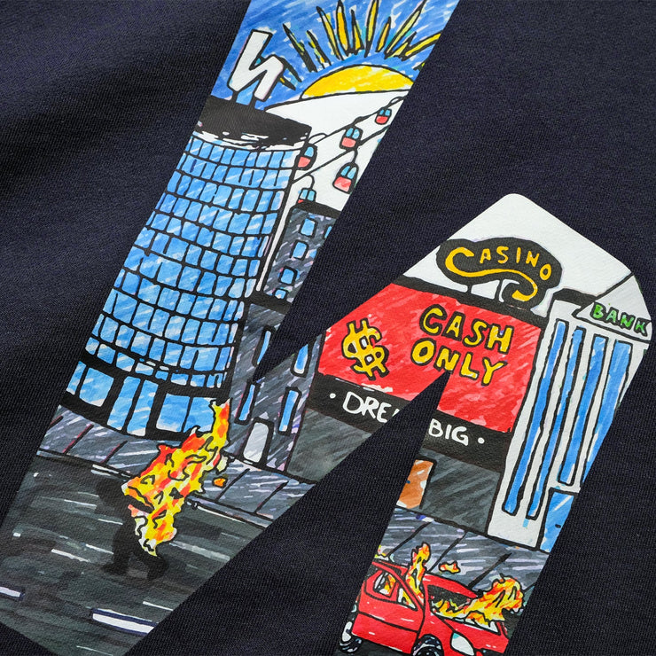 SNOW CITY HOODIE - NAVY