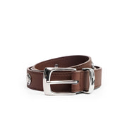 SPIRAL STUDDED BELT - BROWN
