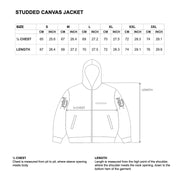 STUDDED CANVAS JACKET - BLACK