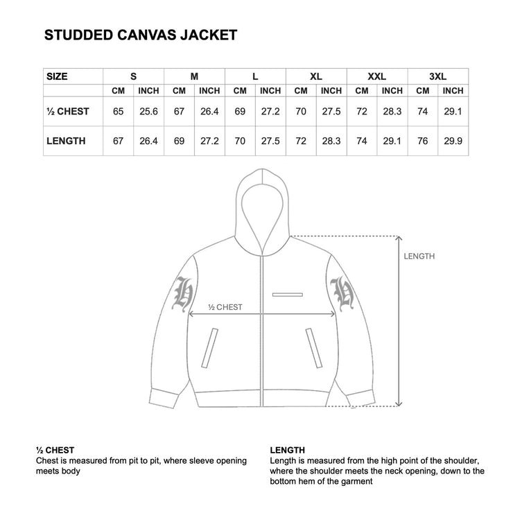 STUDDED CANVAS JACKET - BRANCH