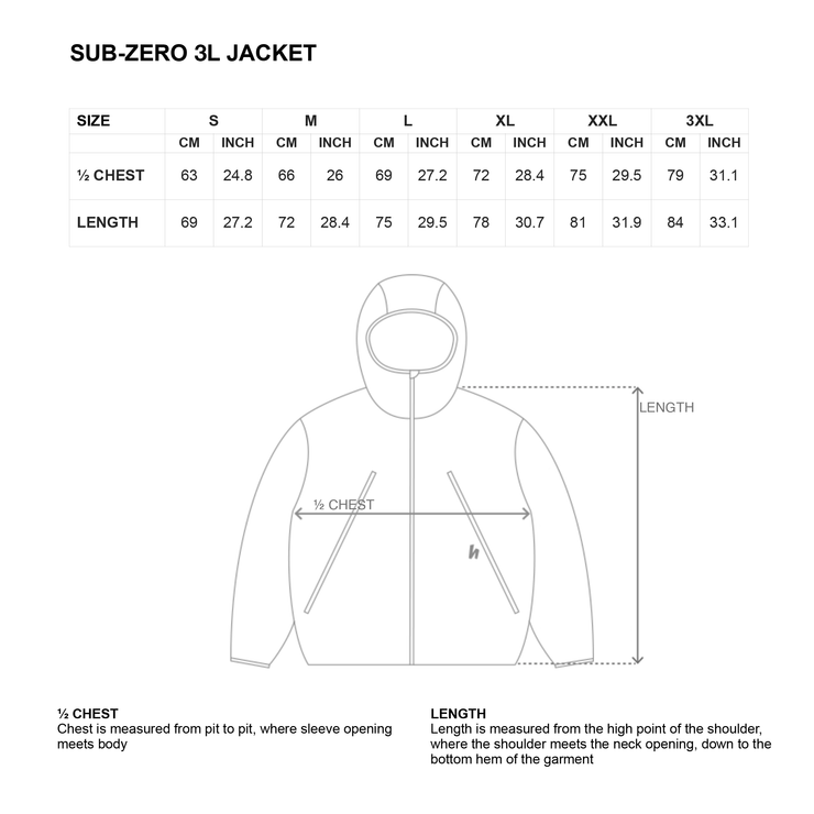 SUB-ZERO 3L JACKET - BLACK
