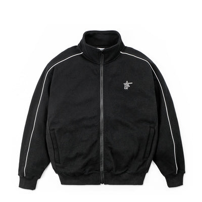 STAR TRACK ZIP SWEAT - BLACK