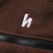 1/4 ZIP TRAIL FLEECE - BROWN