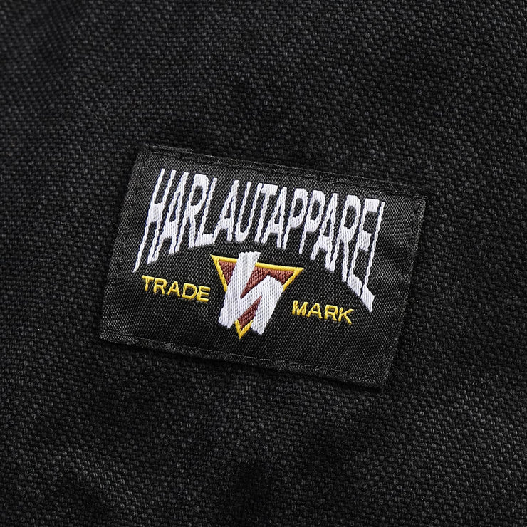 STUDDED CANVAS JACKET - BLACK