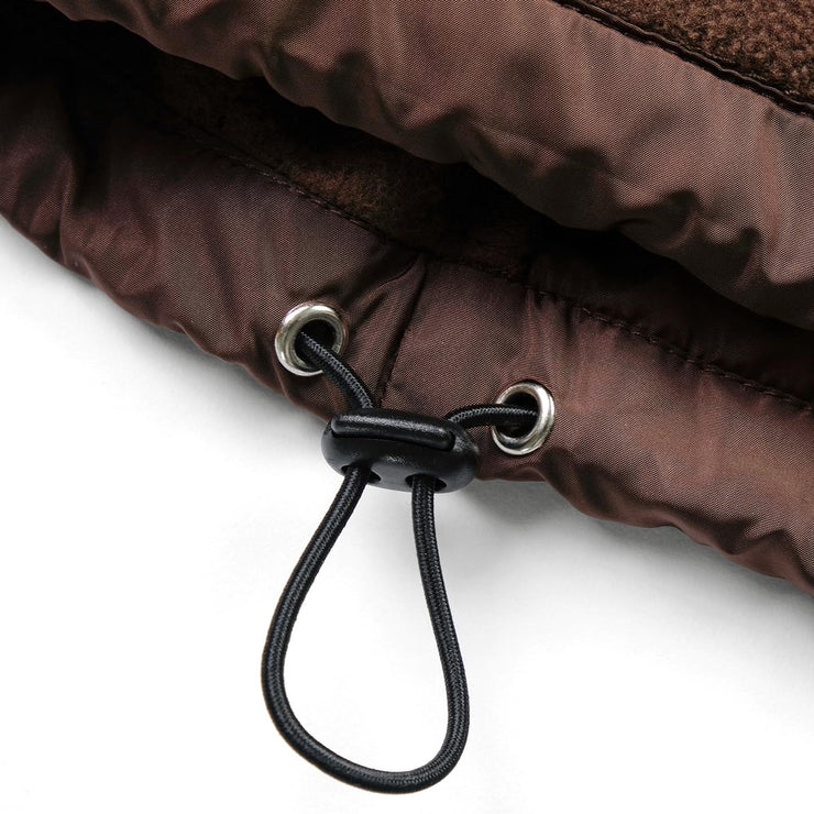 1/4 ZIP TRAIL FLEECE - BROWN